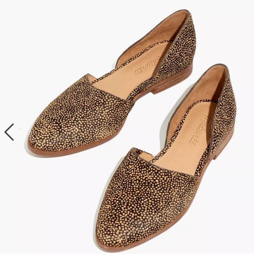 The d'Orsay Flat in Dotted Calf Hair, Size 6.5